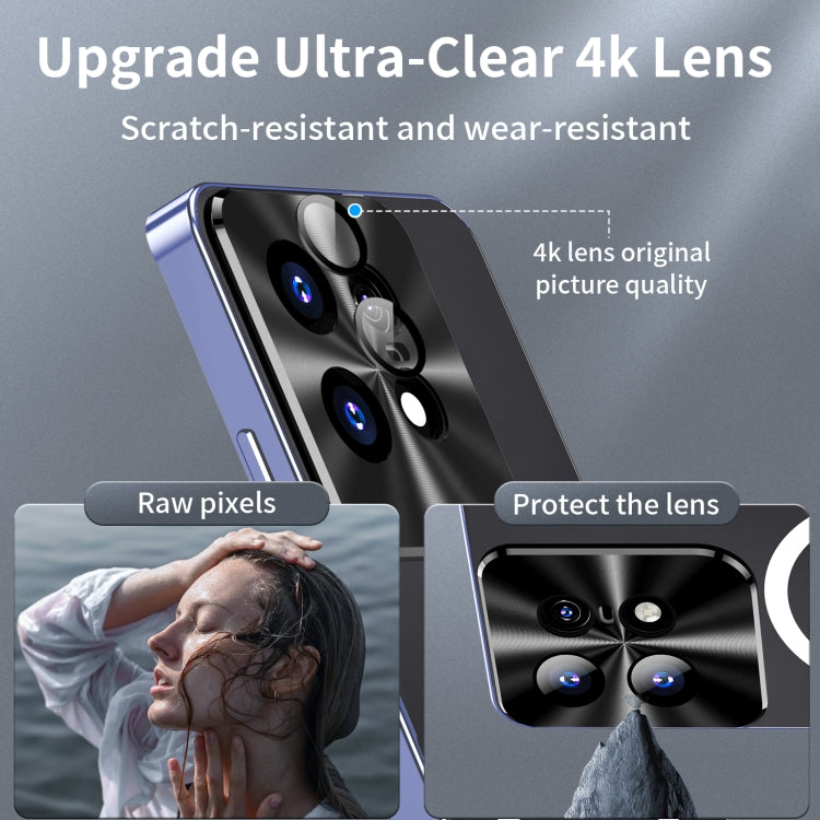 For Motorola Edge 50 Pro Frosted Metal MagSafe Magnetic Phone Case(Puprle) - Motorola Cases by buy2fix | Online Shopping UK | buy2fix