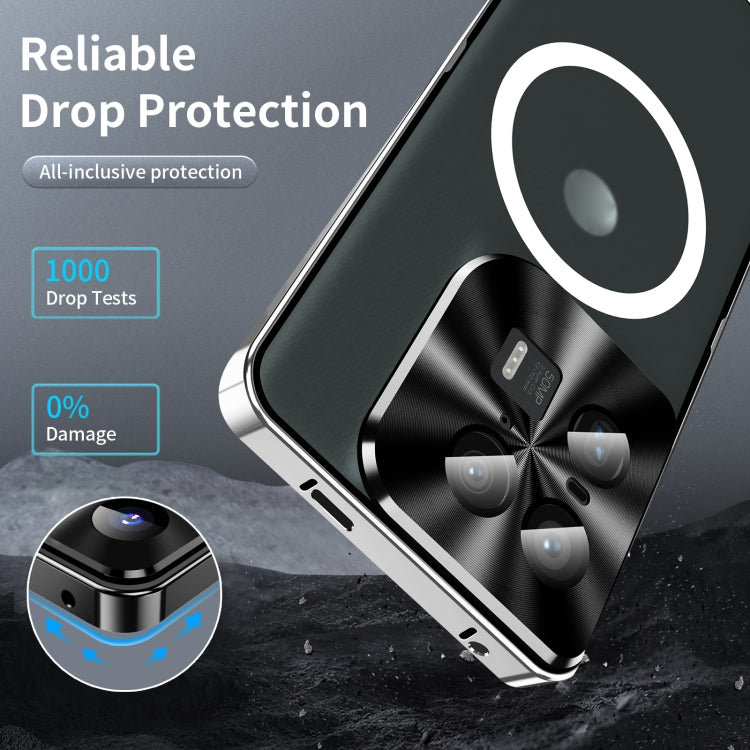 For Motorola Edge 50 Ultra Frosted Metal MagSafe Magnetic Phone Case(Silver) - Motorola Cases by buy2fix | Online Shopping UK | buy2fix