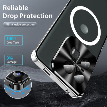For Motorola Edge 50 Ultra Frosted Metal MagSafe Magnetic Phone Case(Silver) - Motorola Cases by buy2fix | Online Shopping UK | buy2fix