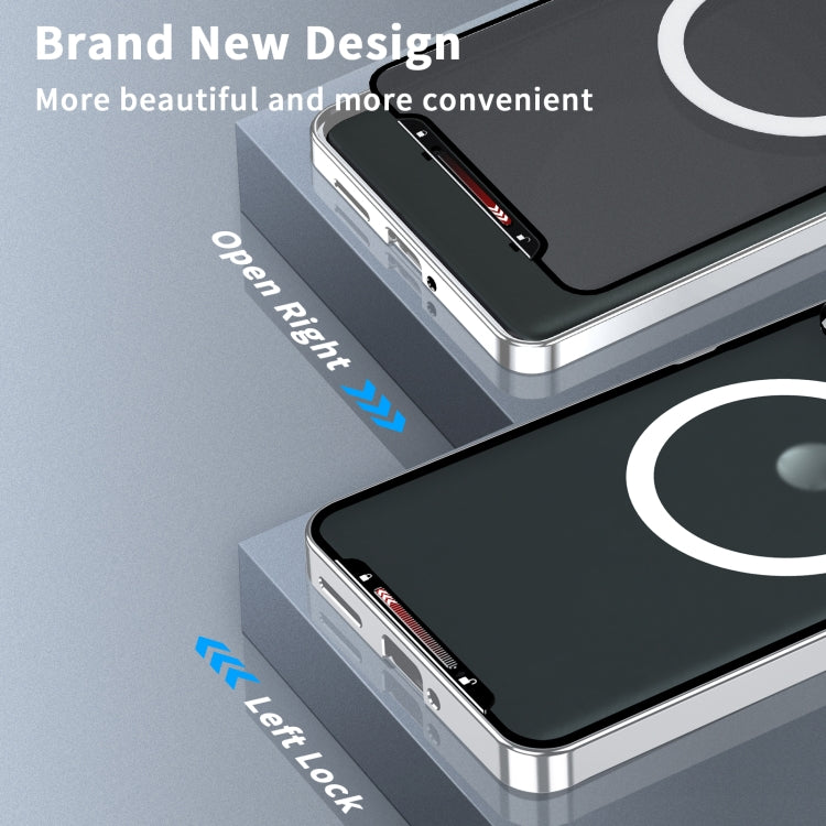 For Motorola Edge 50 Ultra Frosted Metal MagSafe Magnetic Phone Case(Silver) - Motorola Cases by buy2fix | Online Shopping UK | buy2fix