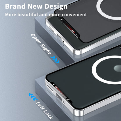 For Motorola Edge 50 Ultra Frosted Metal MagSafe Magnetic Phone Case(Silver) - Motorola Cases by buy2fix | Online Shopping UK | buy2fix