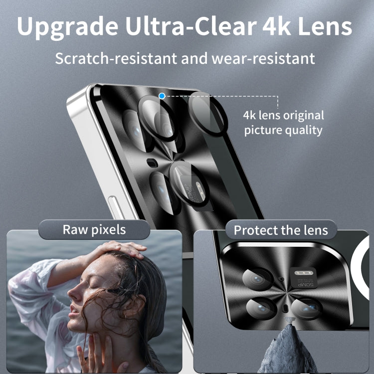 For Motorola Edge 50 Ultra Frosted Metal MagSafe Magnetic Phone Case(Silver) - Motorola Cases by buy2fix | Online Shopping UK | buy2fix