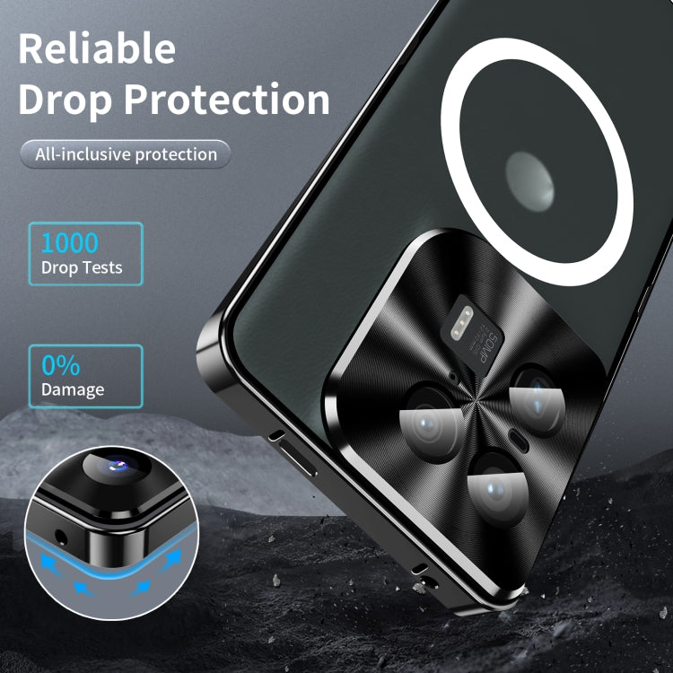For Motorola Moto X50 Ultra Frosted Metal MagSafe Magnetic Phone Case(Black) - Motorola Cases by buy2fix | Online Shopping UK | buy2fix