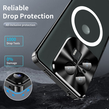 For Motorola Moto X50 Ultra Frosted Metal MagSafe Magnetic Phone Case(Black) - Motorola Cases by buy2fix | Online Shopping UK | buy2fix