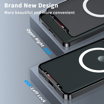 For Motorola Moto X50 Ultra Frosted Metal MagSafe Magnetic Phone Case(Black) - Motorola Cases by buy2fix | Online Shopping UK | buy2fix