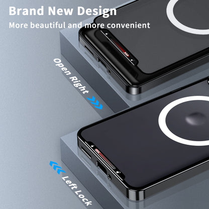 For Motorola Edge 50 Frosted Metal MagSafe Magnetic Phone Case(Black) - Motorola Cases by buy2fix | Online Shopping UK | buy2fix