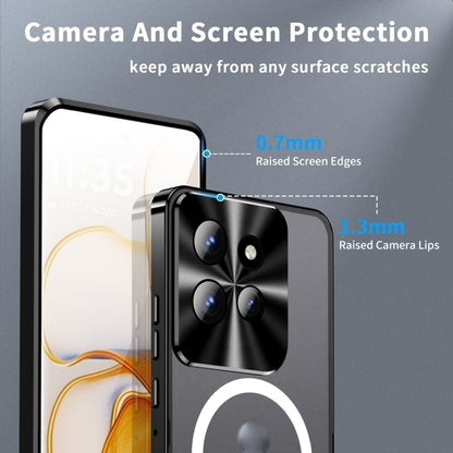 For Motorola Edge 50 Frosted Metal MagSafe Magnetic Phone Case(Black) - Motorola Cases by buy2fix | Online Shopping UK | buy2fix