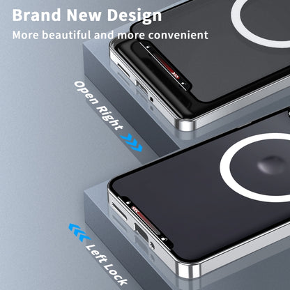 For Motorola Edge 50 Frosted Metal MagSafe Magnetic Phone Case(Silver) - Motorola Cases by buy2fix | Online Shopping UK | buy2fix