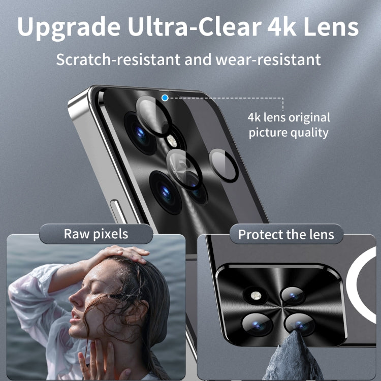 For Motorola Edge 50 Frosted Metal MagSafe Magnetic Phone Case(Silver) - Motorola Cases by buy2fix | Online Shopping UK | buy2fix