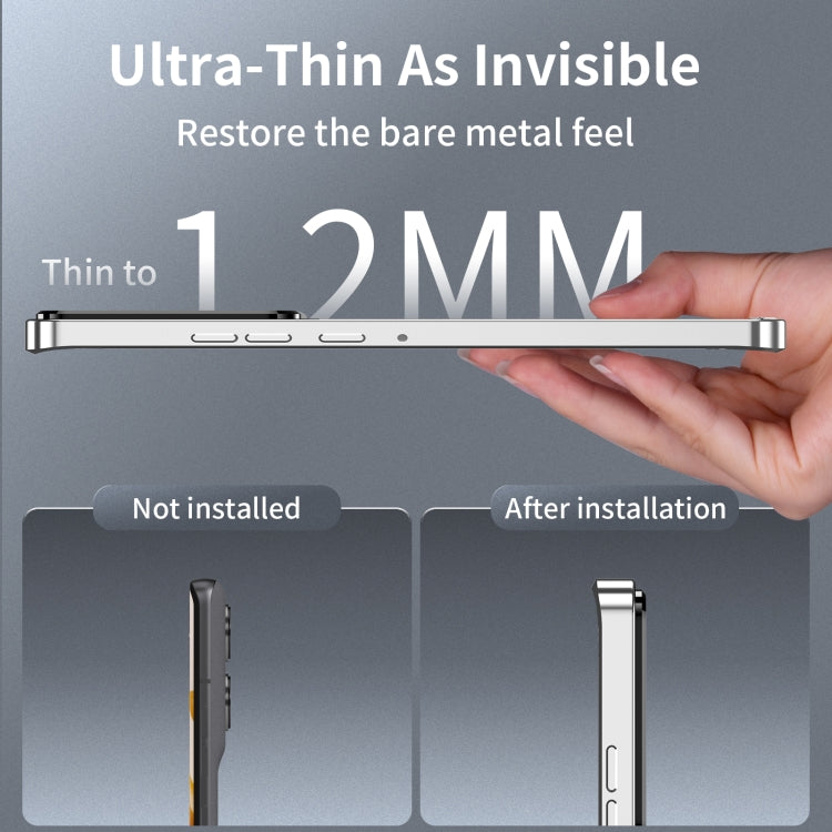 For Motorola Edge 50 Frosted Metal MagSafe Magnetic Phone Case(Silver) - Motorola Cases by buy2fix | Online Shopping UK | buy2fix