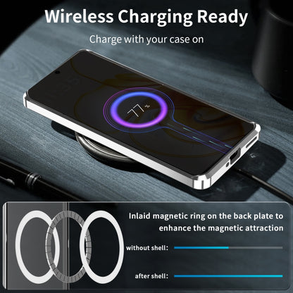 For Motorola Edge 50 Frosted Metal MagSafe Magnetic Phone Case(Silver) - Motorola Cases by buy2fix | Online Shopping UK | buy2fix