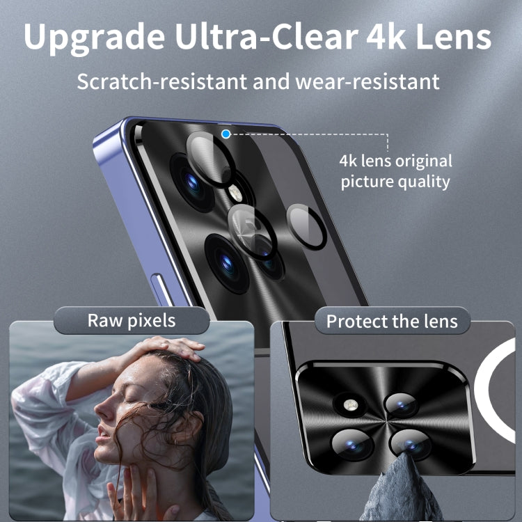 For Motorola Edge 50 Frosted Metal MagSafe Magnetic Phone Case(Puprle) - Motorola Cases by buy2fix | Online Shopping UK | buy2fix