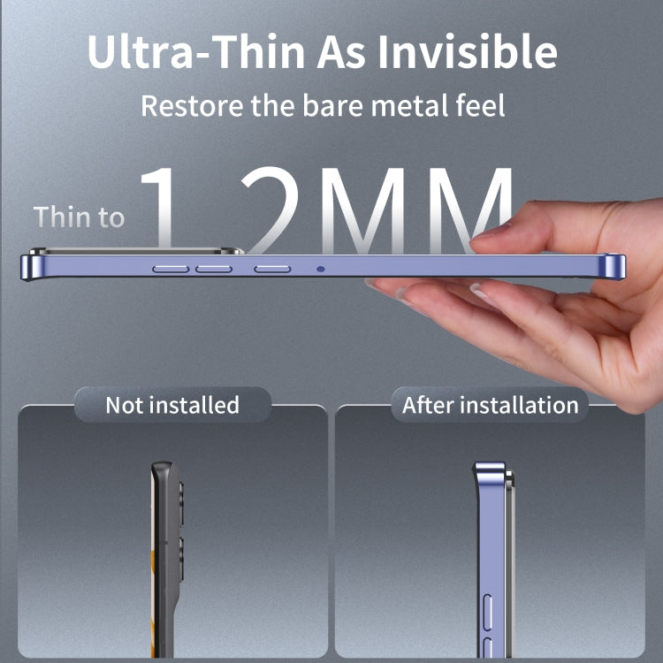 For Motorola Edge 50 Frosted Metal MagSafe Magnetic Phone Case(Puprle) - Motorola Cases by buy2fix | Online Shopping UK | buy2fix