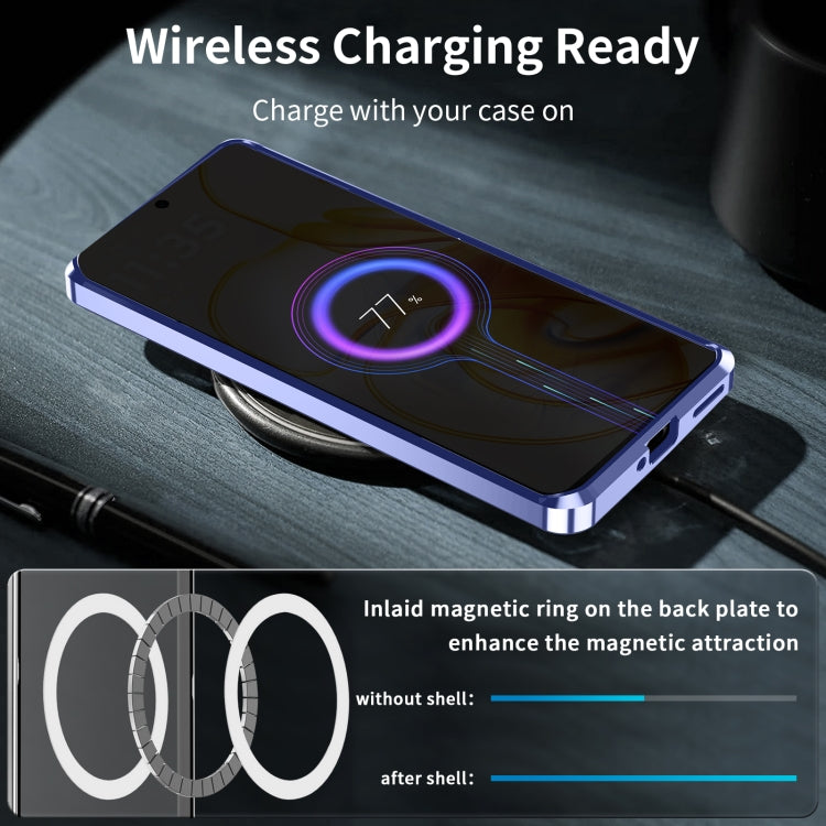 For Motorola Edge 50 Frosted Metal MagSafe Magnetic Phone Case(Puprle) - Motorola Cases by buy2fix | Online Shopping UK | buy2fix