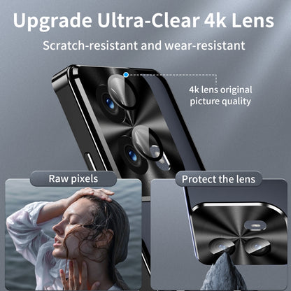 For Motorola Edge 2024 Frosted Metal MagSafe Magnetic Phone Case(Black) by buy2fix