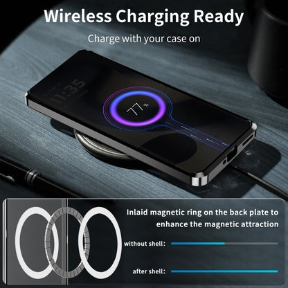 For Motorola Edge 2024 Frosted Metal MagSafe Magnetic Phone Case(Black) by buy2fix