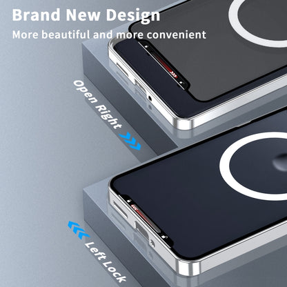 For Motorola Edge 2024 Frosted Metal MagSafe Magnetic Phone Case(Silver) by buy2fix