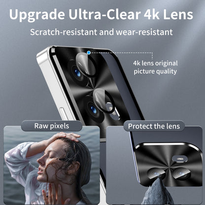 For Motorola Edge 2024 Frosted Metal MagSafe Magnetic Phone Case(Silver) by buy2fix