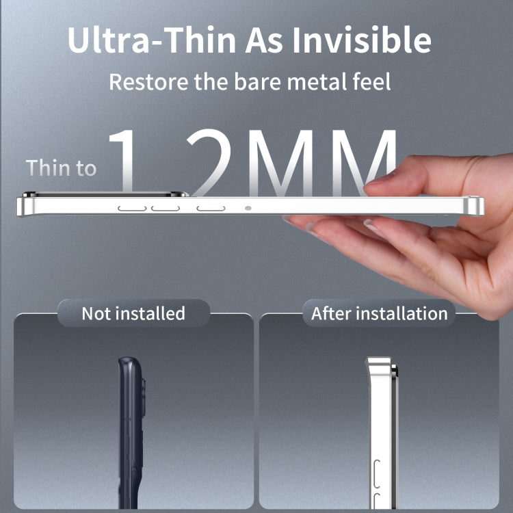 For Motorola Edge 2024 Frosted Metal MagSafe Magnetic Phone Case(Silver) by buy2fix