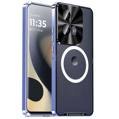 For Motorola Edge 2024 Frosted Metal MagSafe Magnetic Phone Case(Puprle) by buy2fix