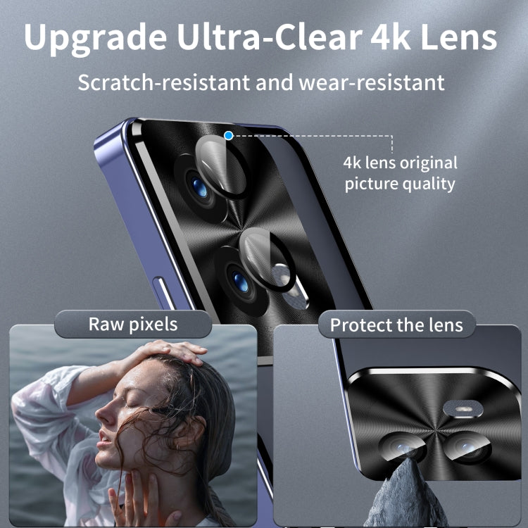 For Motorola Edge 2024 Frosted Metal MagSafe Magnetic Phone Case(Puprle) by buy2fix