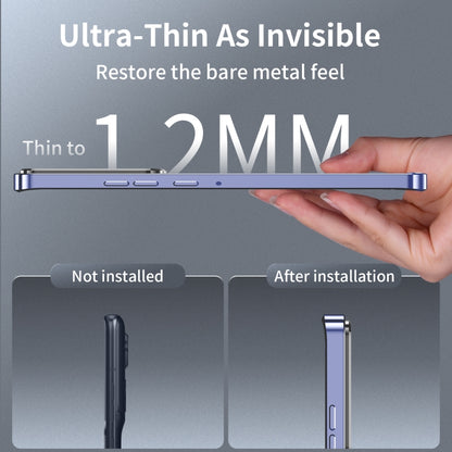 For Motorola Edge 2024 Frosted Metal MagSafe Magnetic Phone Case(Puprle) by buy2fix