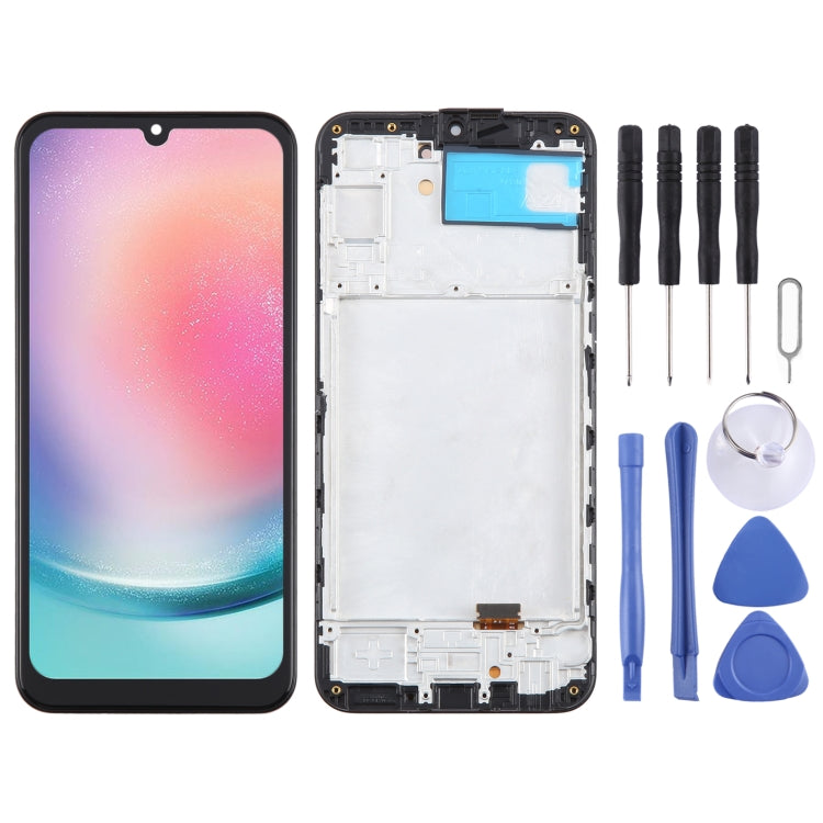 For Samsung Galaxy A24 SM-A245F 6.36inch OLED LCD Screen Digitizer Full Assembly with Frame - LCD Screen by buy2fix | Online Shopping UK | buy2fix