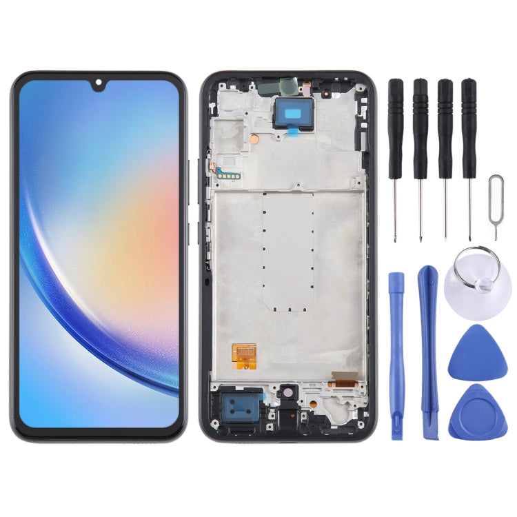 For Samsung Galaxy A34 SM-A346B 6.43inch OLED LCD Screen Digitizer Full Assembly with Frame - LCD Screen by buy2fix | Online Shopping UK | buy2fix