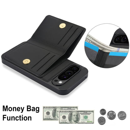 For Google Pixel 9 RFID Anti-theft Card Ring Holder Phone Case(Black) by buy2fix