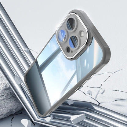 For iPhone 15 Pro Max Acrylic Hybrid TPU Armor Shockproof Phone Case(Grey) by buy2fix
