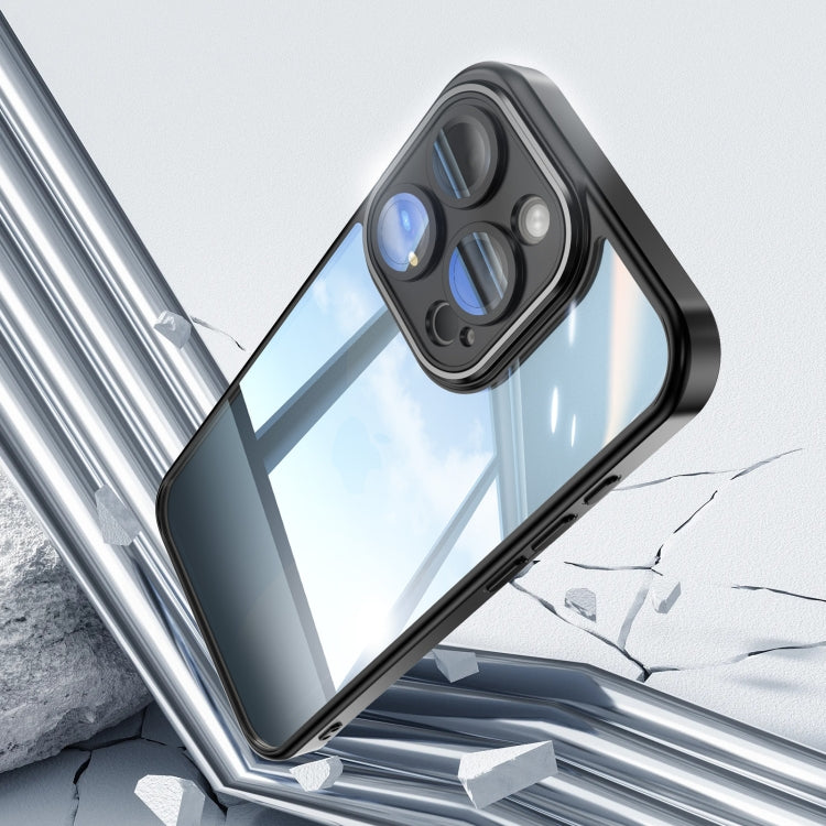 For iPhone 15 Pro Acrylic Hybrid TPU Armor Shockproof Phone Case(Black) - iPhone 15 Pro Cases by buy2fix | Online Shopping UK | buy2fix