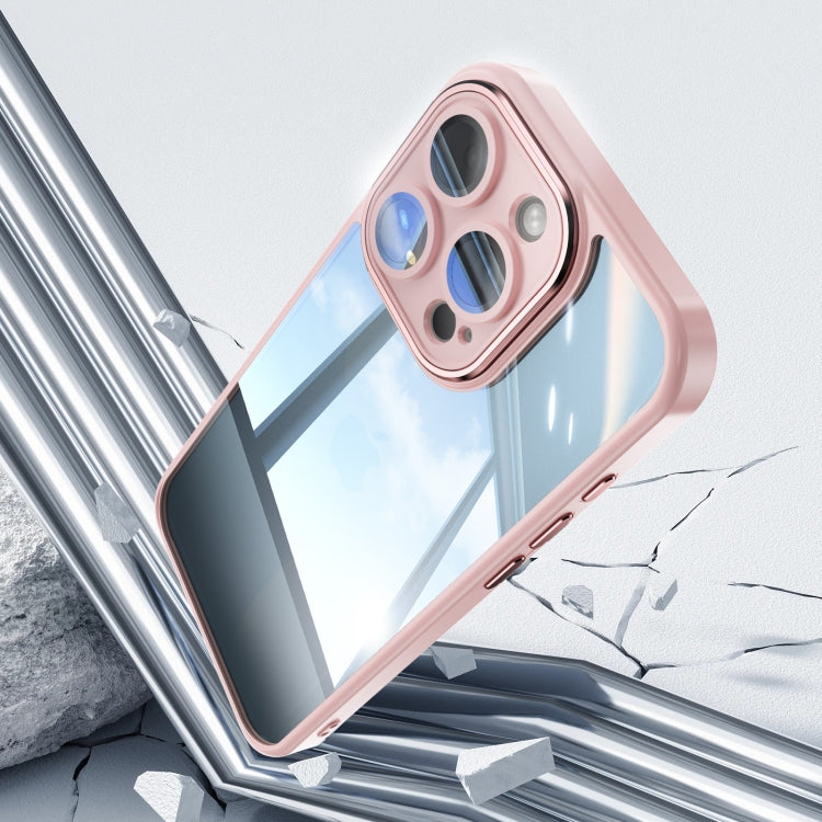 For iPhone 15 Pro Acrylic Hybrid TPU Armor Shockproof Phone Case(Pink) - iPhone 15 Pro Cases by buy2fix | Online Shopping UK | buy2fix