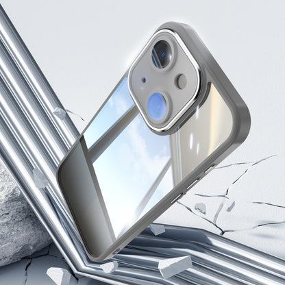 For iPhone 15 Acrylic Hybrid TPU Armor Shockproof Phone Case(Grey) - iPhone 15 Cases by buy2fix | Online Shopping UK | buy2fix