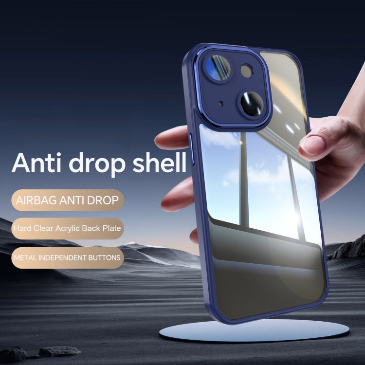 For iPhone 15 Acrylic Hybrid TPU Armor Shockproof Phone Case(Blue) - iPhone 15 Cases by buy2fix | Online Shopping UK | buy2fix