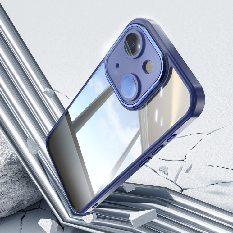 For iPhone 15 Acrylic Hybrid TPU Armor Shockproof Phone Case(Blue) - iPhone 15 Cases by buy2fix | Online Shopping UK | buy2fix