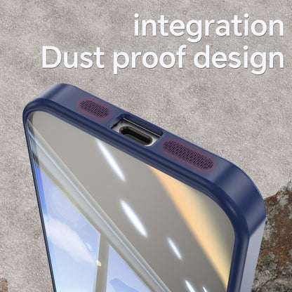 For iPhone 14 Acrylic Hybrid TPU Armor Shockproof Phone Case(Blue) by buy2fix
