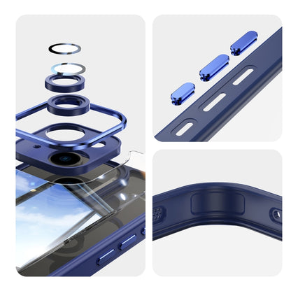 For iPhone 14 Acrylic Hybrid TPU Armor Shockproof Phone Case(Blue) by buy2fix