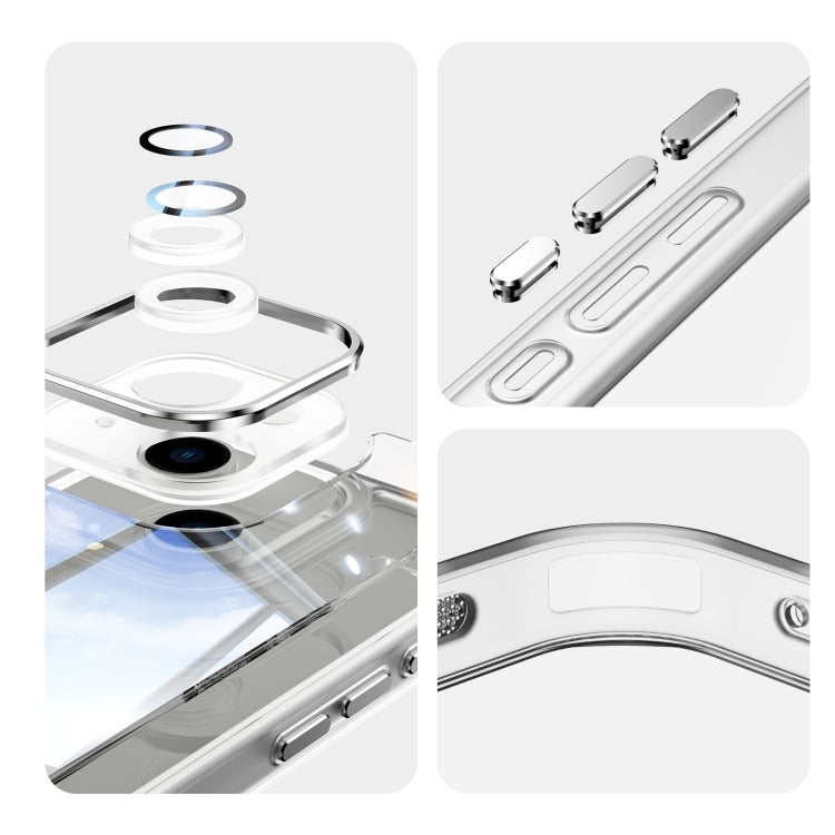 For iPhone 14 Acrylic Hybrid TPU Armor Shockproof Phone Case(Transparent) by buy2fix