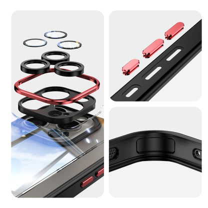 For iPhone 14 Pro Acrylic Hybrid TPU Armor Shockproof Phone Case(Black Red) - iPhone 14 Pro Cases by buy2fix | Online Shopping UK | buy2fix