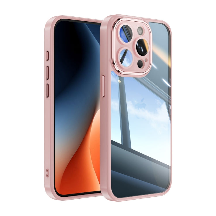 For iPhone 13 Pro Acrylic Hybrid TPU Armor Shockproof Phone Case(Pink) by buy2fix