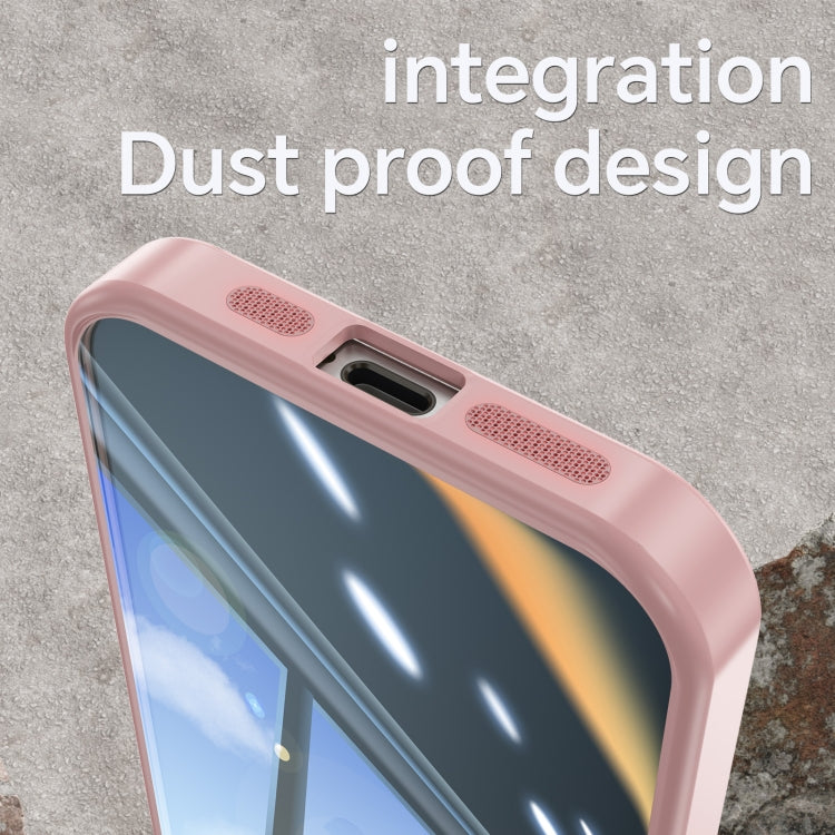 For iPhone 13 Pro Acrylic Hybrid TPU Armor Shockproof Phone Case(Pink) by buy2fix