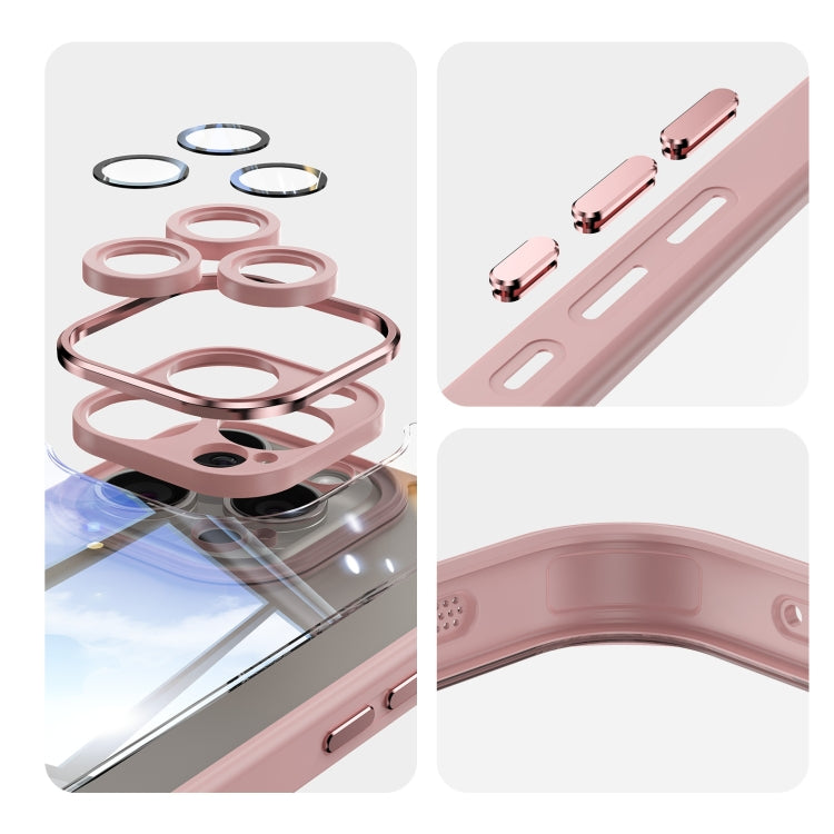 For iPhone 13 Pro Acrylic Hybrid TPU Armor Shockproof Phone Case(Pink) by buy2fix