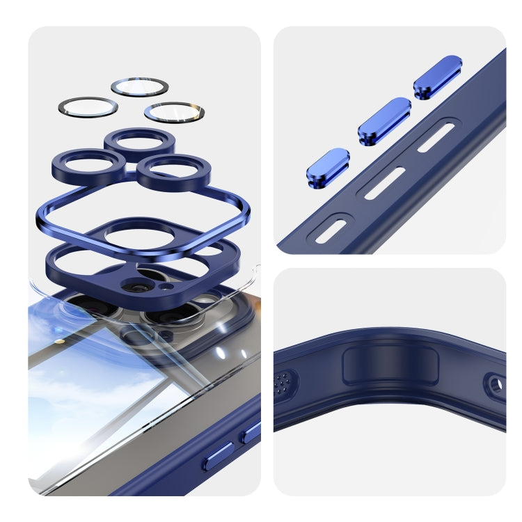 For iPhone 13 Pro Acrylic Hybrid TPU Armor Shockproof Phone Case(Blue) by buy2fix