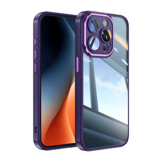 For iPhone 13 Pro Acrylic Hybrid TPU Armor Shockproof Phone Case(Purple) by buy2fix