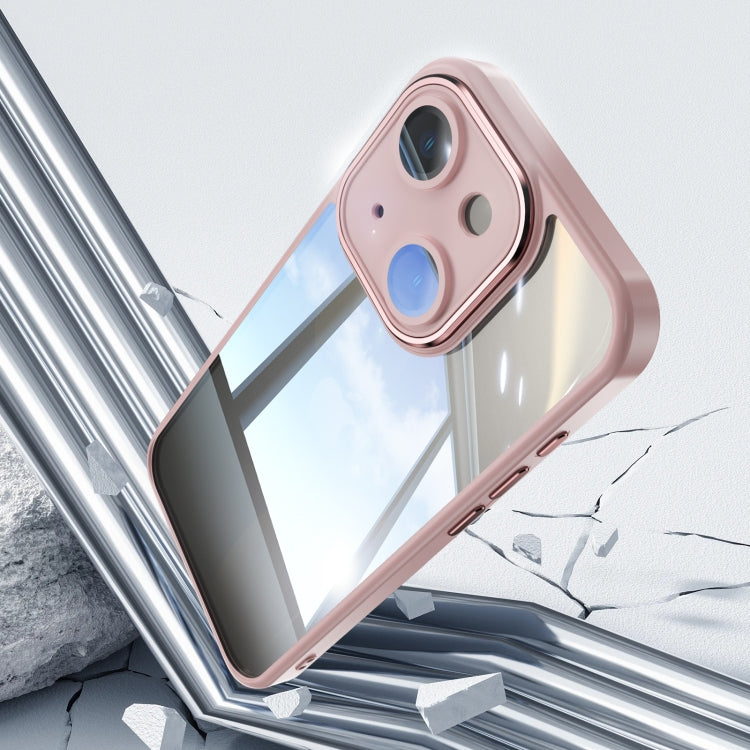 For iPhone 13 Acrylic Hybrid TPU Armor Shockproof Phone Case(Pink) by buy2fix