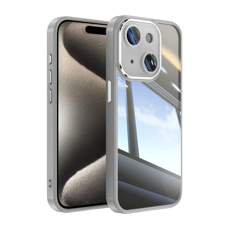 For iPhone 13 Acrylic Hybrid TPU Armor Shockproof Phone Case(Grey) by buy2fix