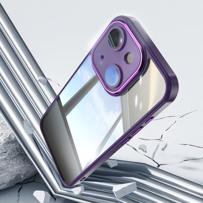 For iPhone 13 Acrylic Hybrid TPU Armor Shockproof Phone Case(Purple) by buy2fix