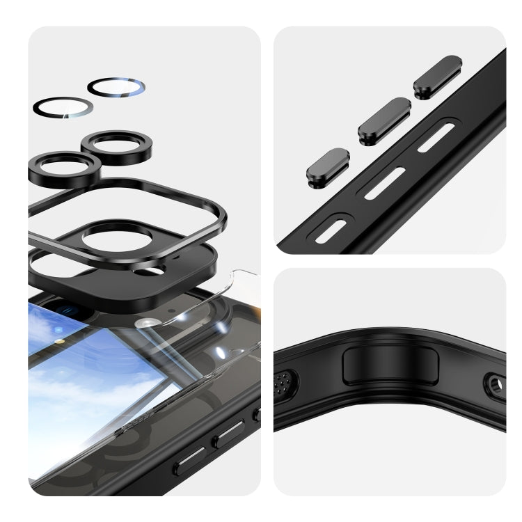 For iPhone 12 Acrylic Hybrid TPU Armor Shockproof Phone Case(Black) by buy2fix