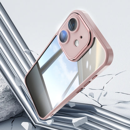 For iPhone 12 Acrylic Hybrid TPU Armor Shockproof Phone Case(Pink) by buy2fix