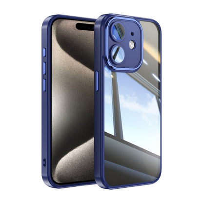 For iPhone 12 Acrylic Hybrid TPU Armor Shockproof Phone Case(Blue) by buy2fix